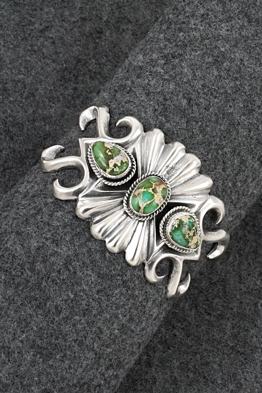 Turquoise & Sterling Silver Bracelet - Eugene Gruber