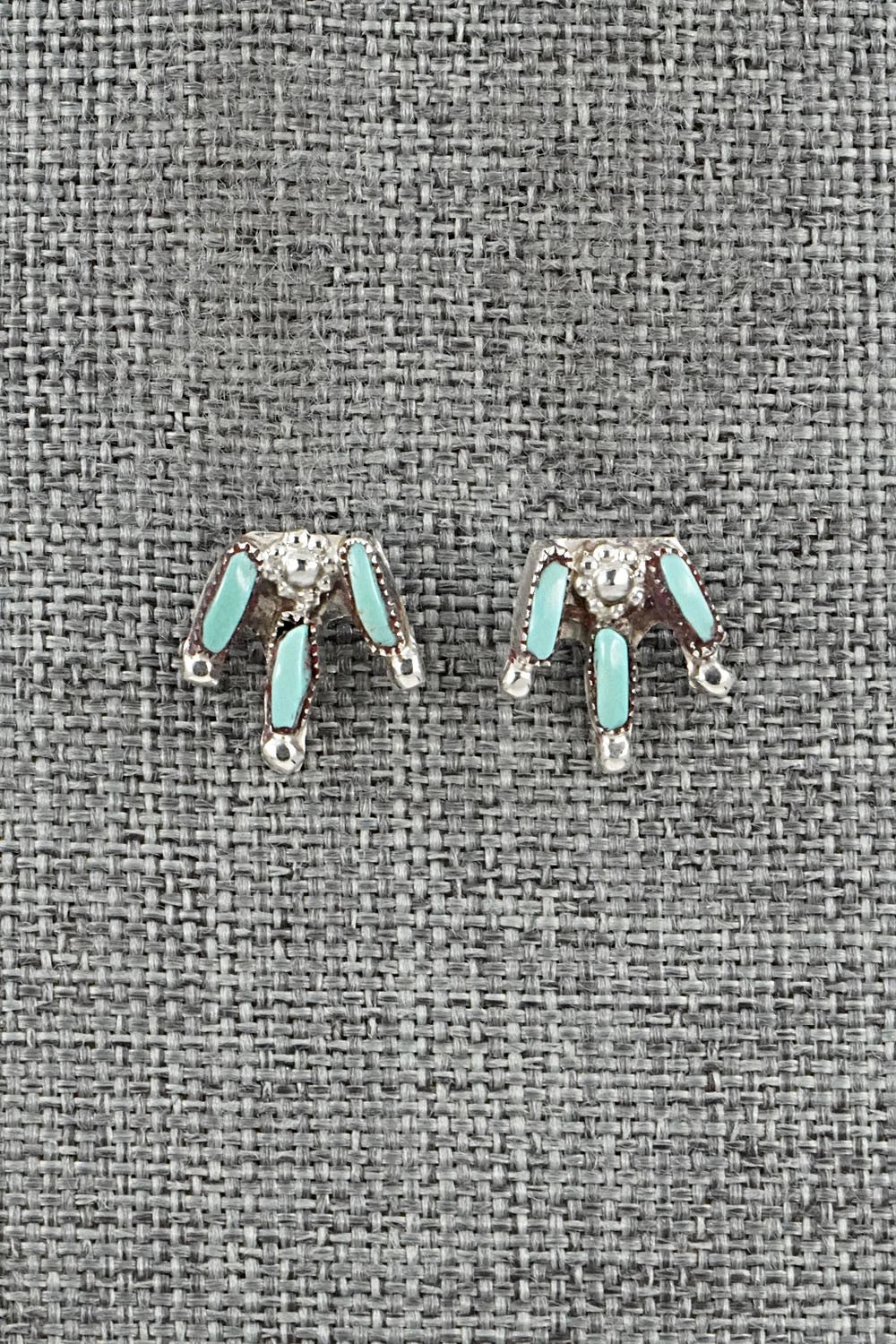 Turquoise & Sterling Silver Necklace and Earrings Set - Veronica Yawakia