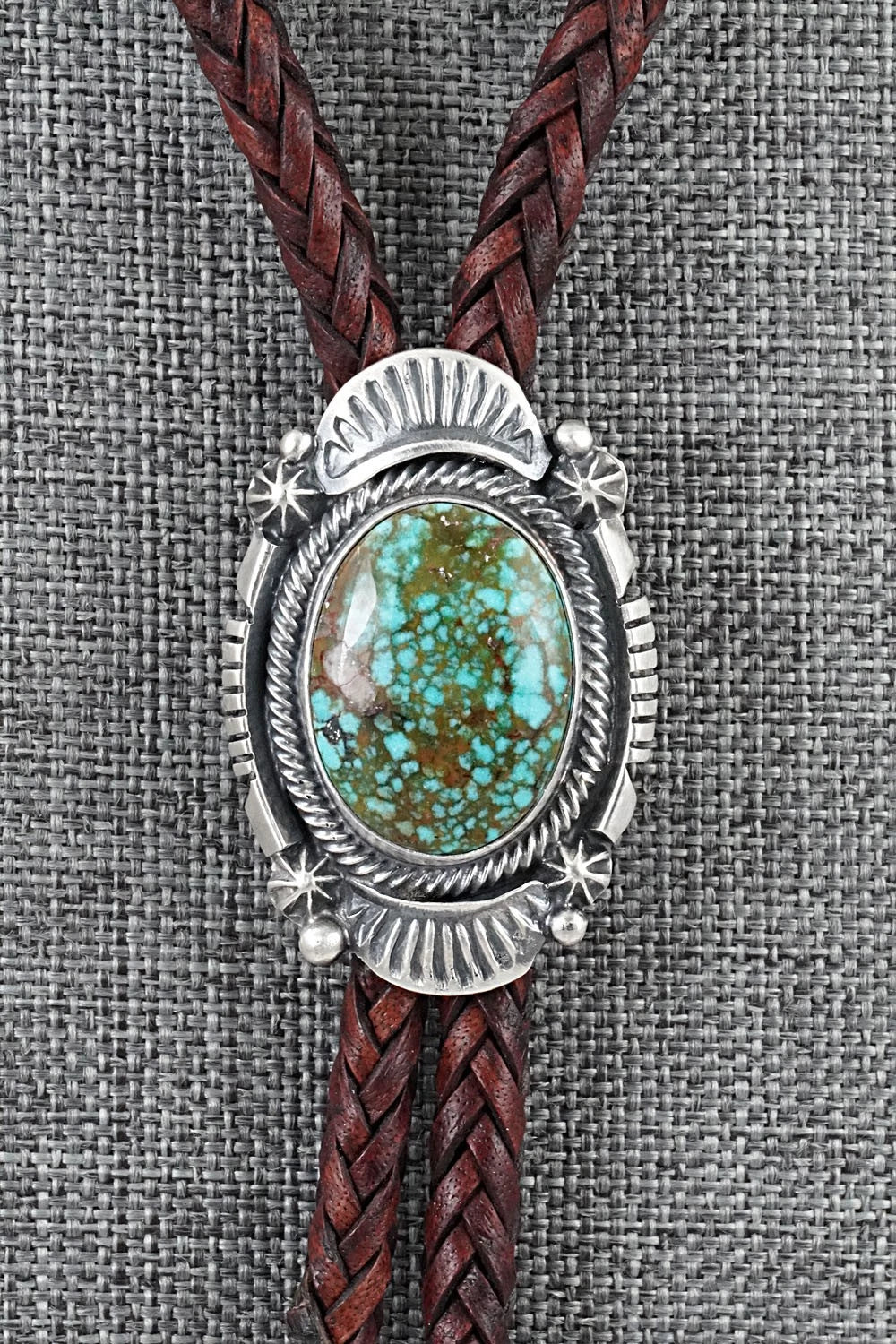 Turquoise & Sterling Silver Bolo Tie - Bob Becenti