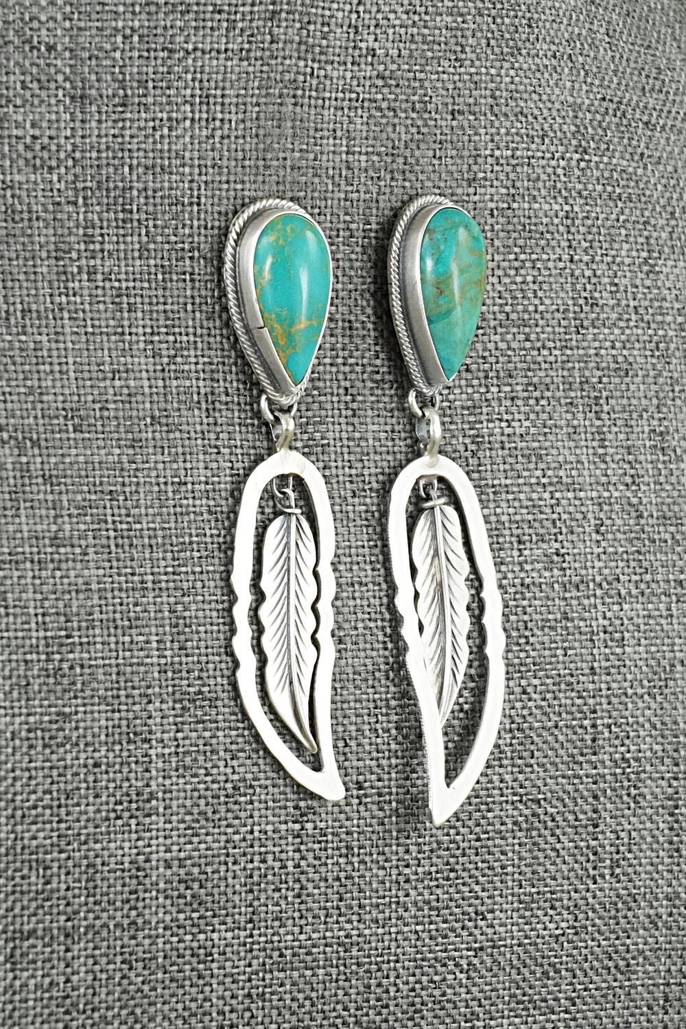 Turquoise & Sterling Silver Earrings - Darrin Livingston