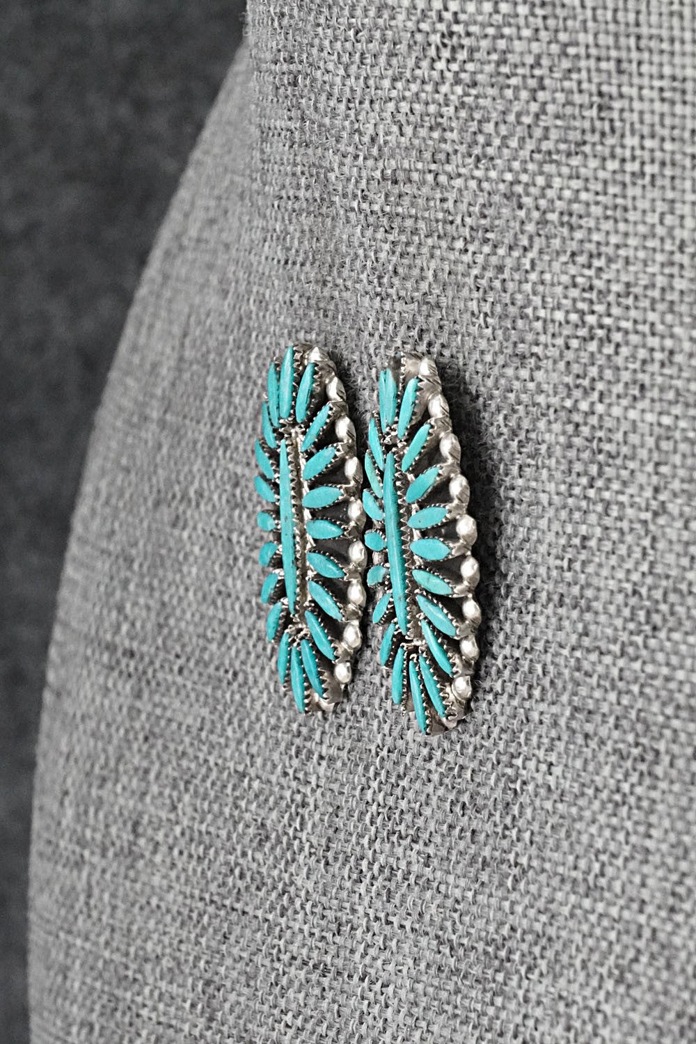 Turquoise & Sterling Silver Earrings - Lorena Peina