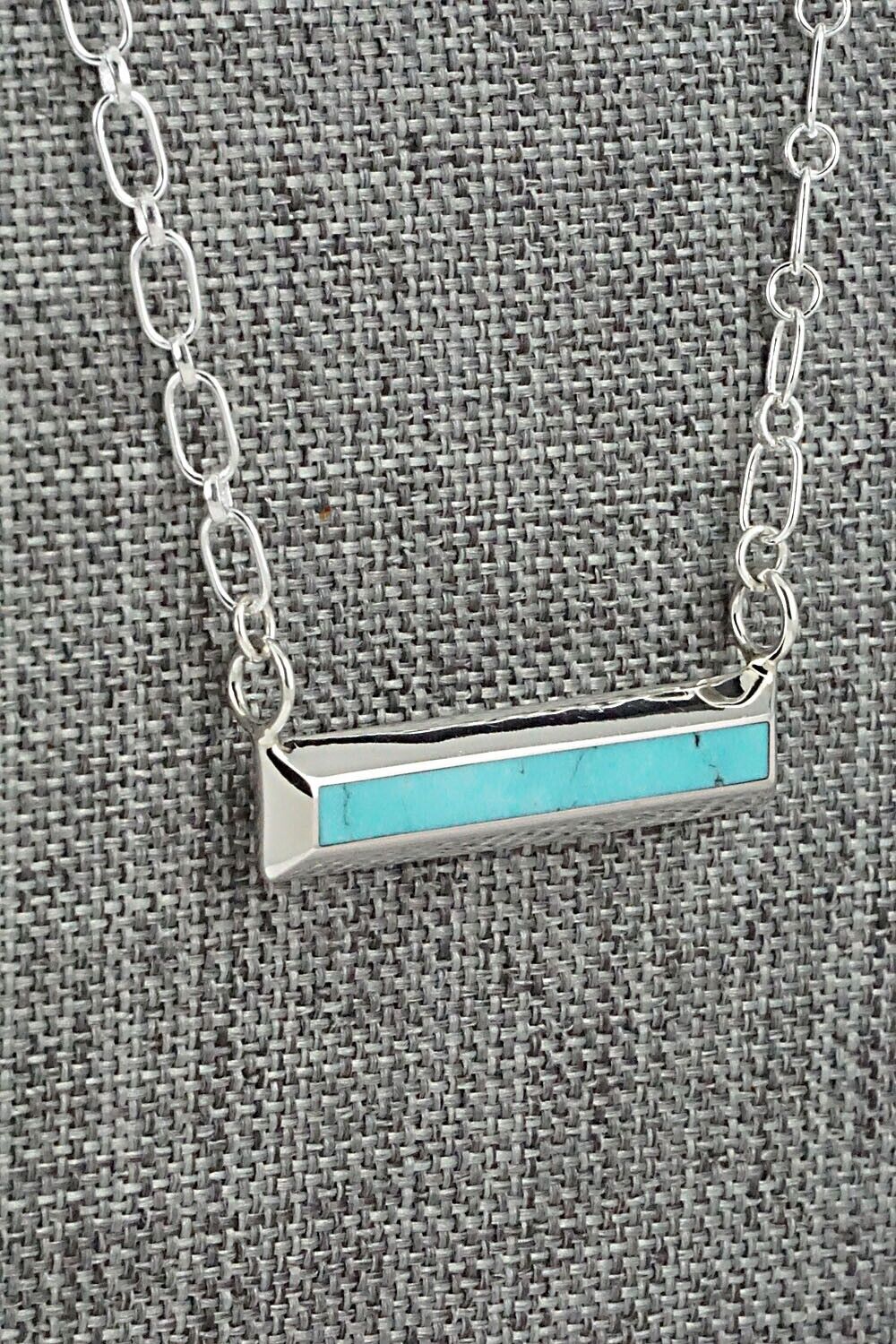 Turquoise & Sterling Silver Necklace - Troy Natachu