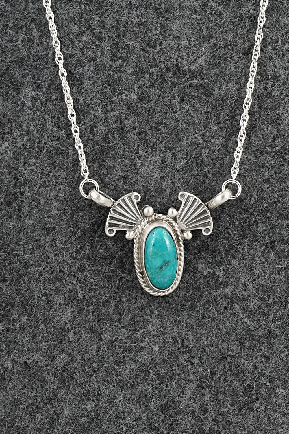 Turquoise & Sterling Silver Necklace - Verley Betone