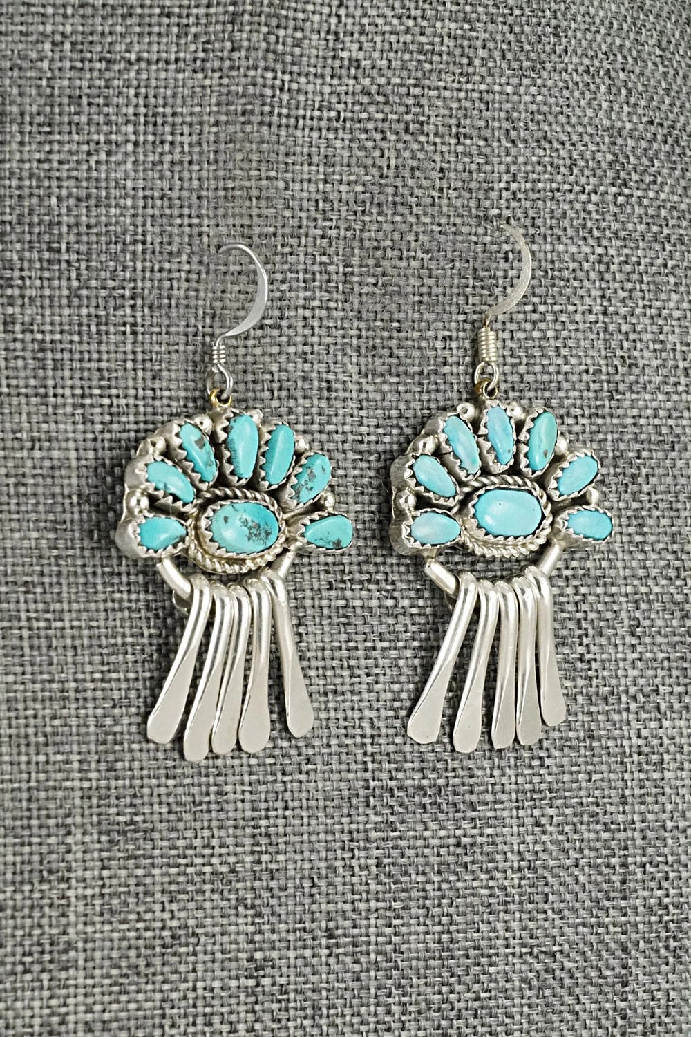 Turquoise & Sterling Silver Earrings - Justina Wilson