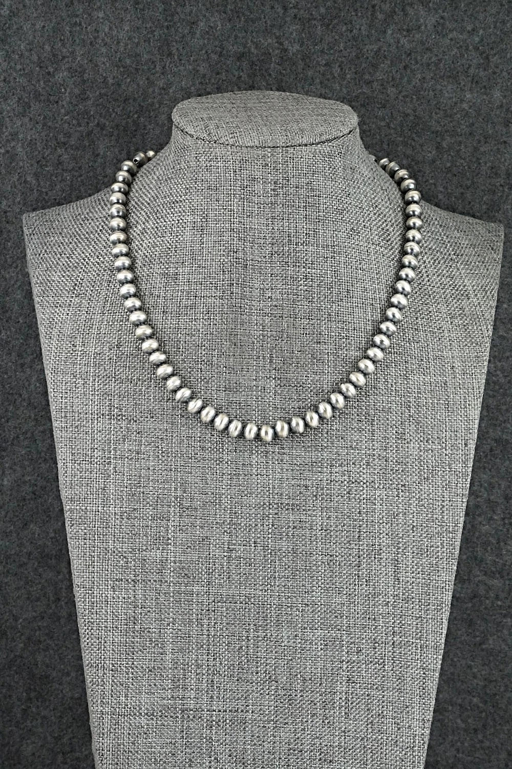 Sterling Silver Navajo Pearl Necklace 14" - Dorinda Mariano