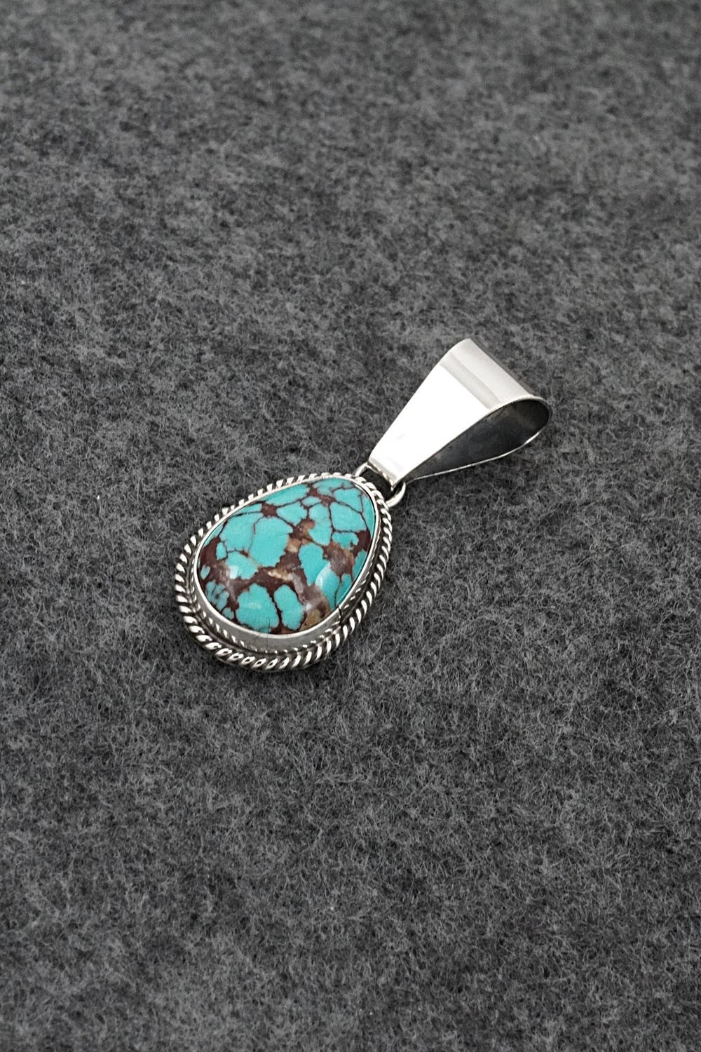 Turquoise & Sterling Silver Pendant - Eugene Gruber