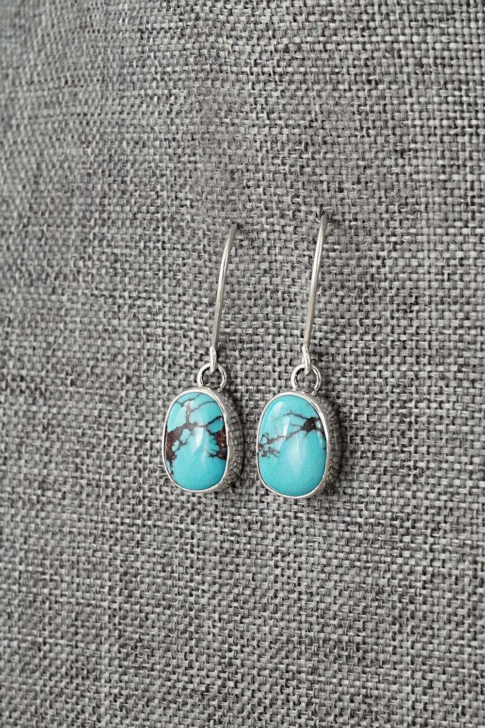 Turquoise & Sterling Silver Earrings - Eugene Gruber
