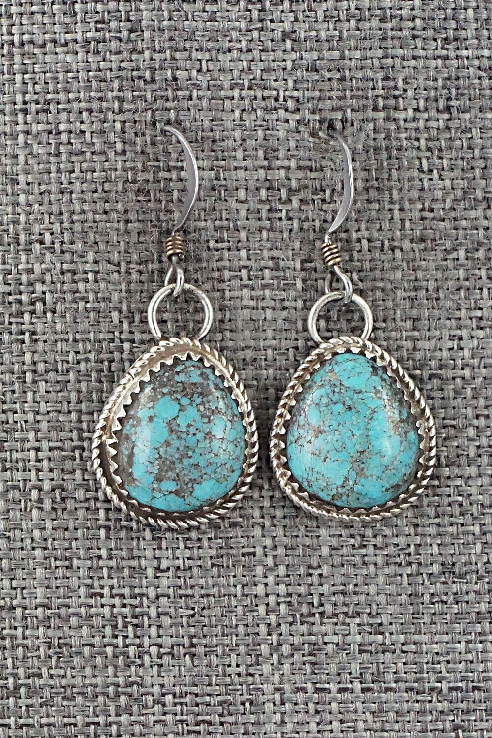 Turquoise & Sterling Silver Earrings - Ernest Hawthorne