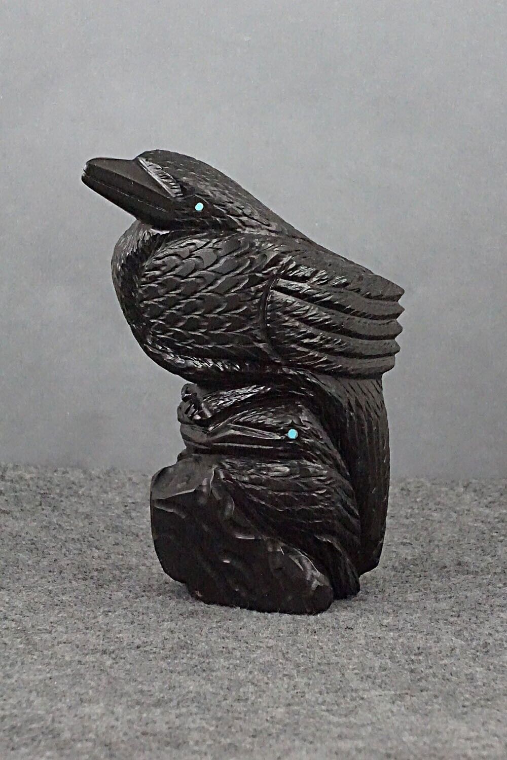 Crows Zuni Fetish Carving - Tony Mackel