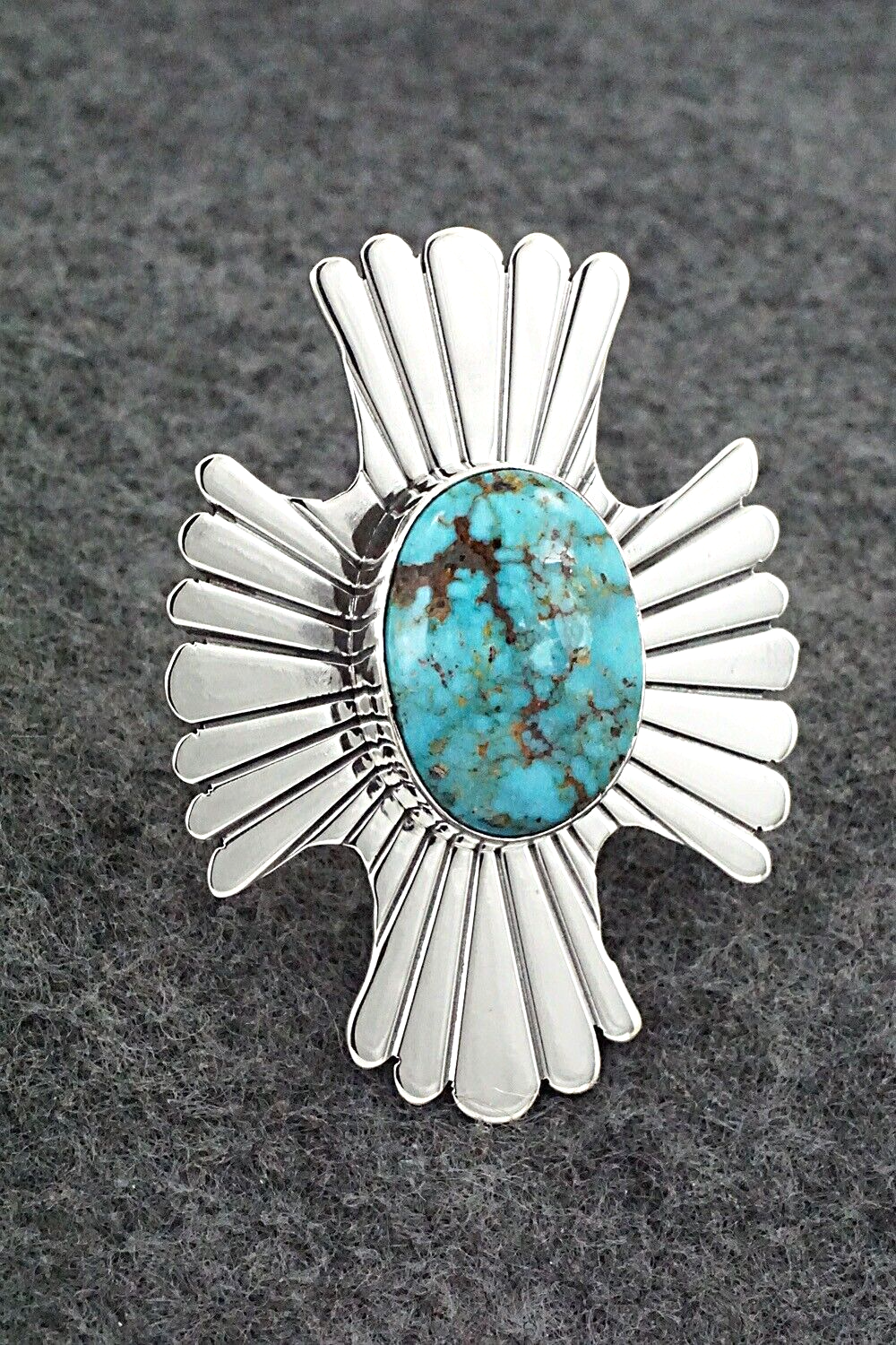 Turquoise & Sterling Silver Ring - Marita Benally - Size 8