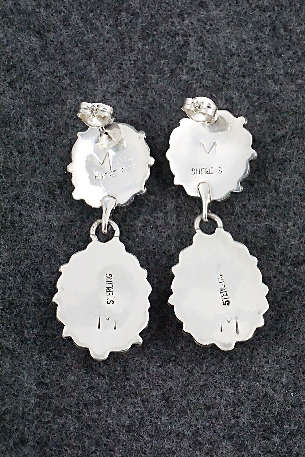 Spiny Oyster & Sterling Silver Earrings - Maritta Martinez