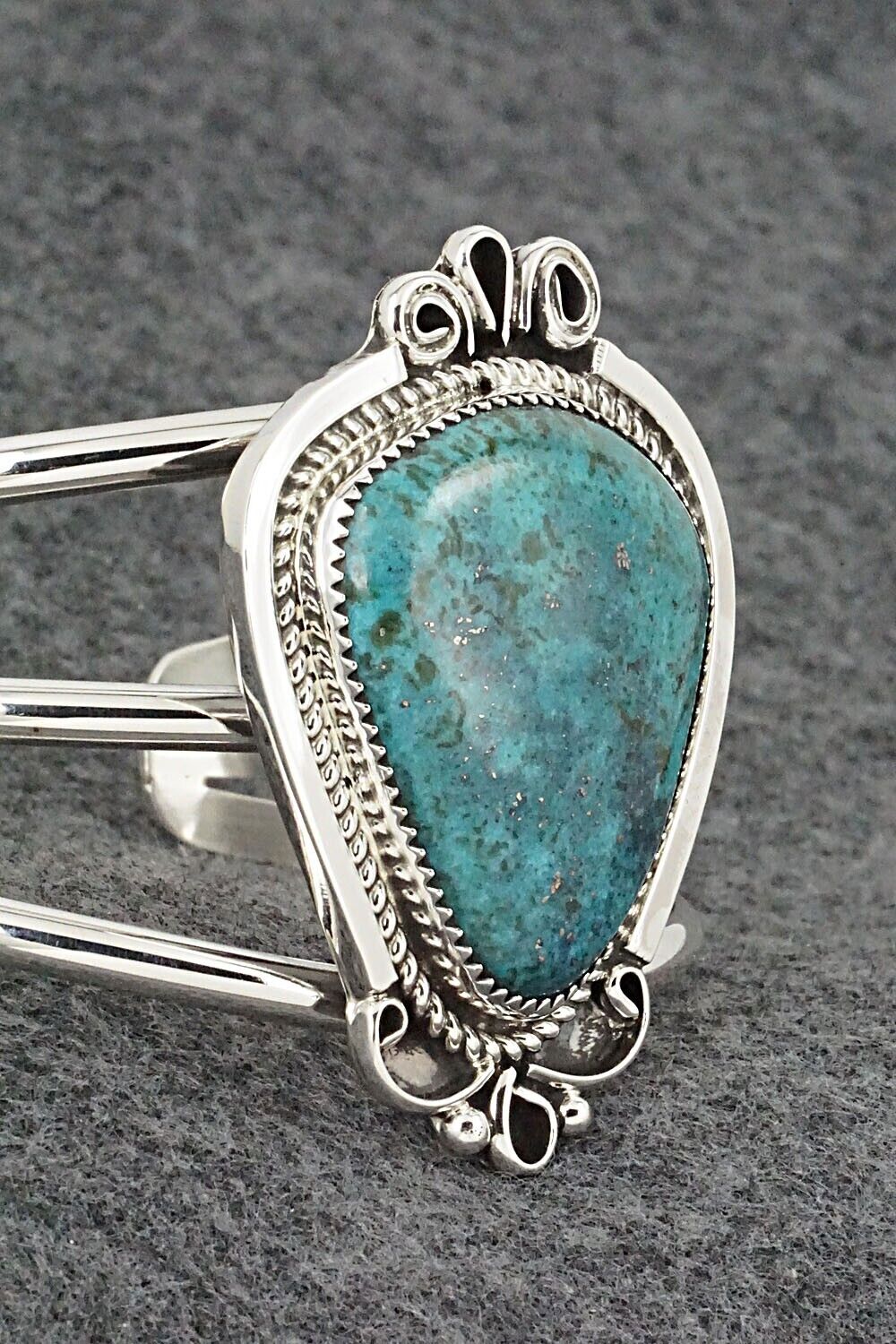 Turquoise & Sterling Silver Bracelet - Leslie Nez