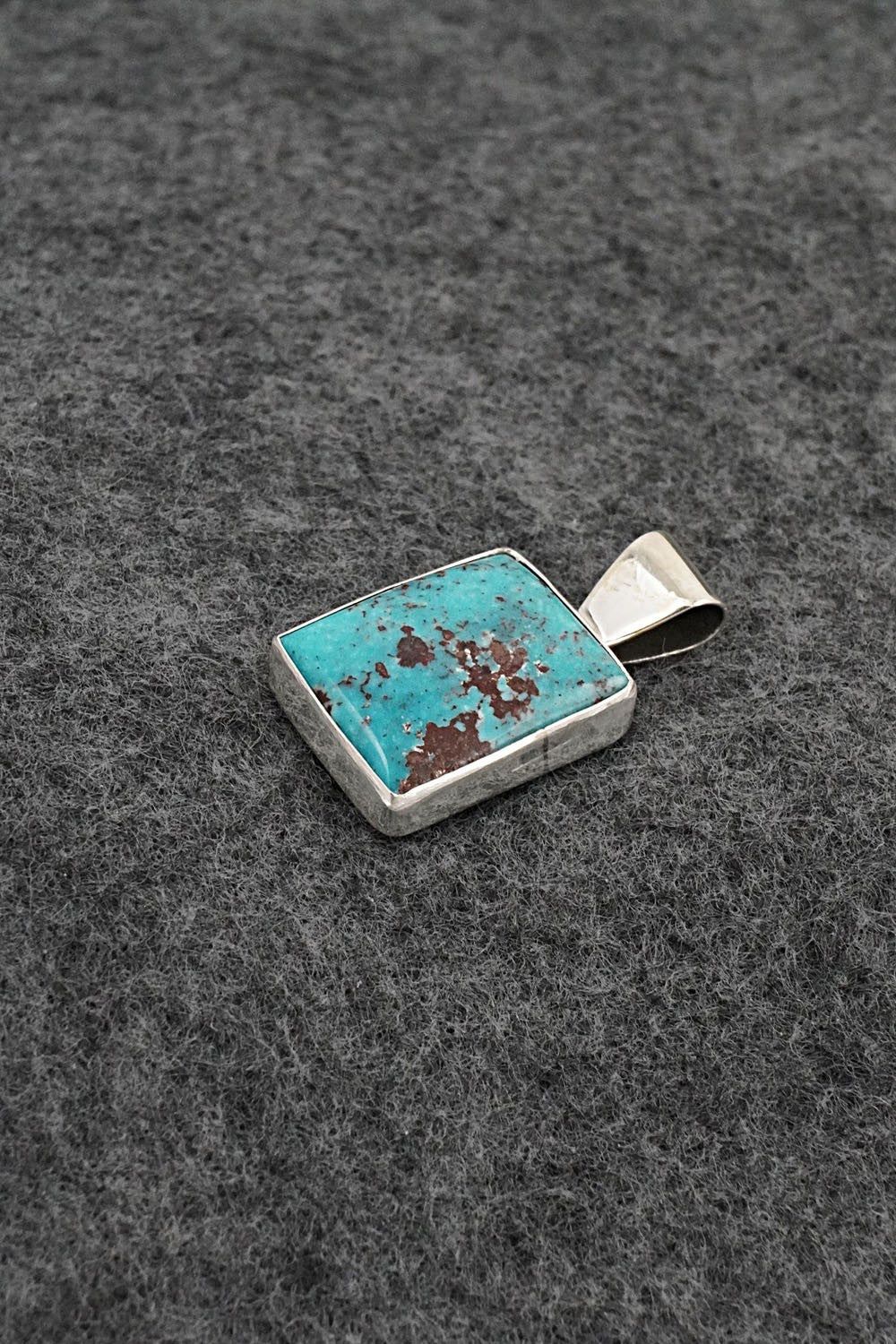 Turquoise & Sterling Silver Pendant - Rena Begay