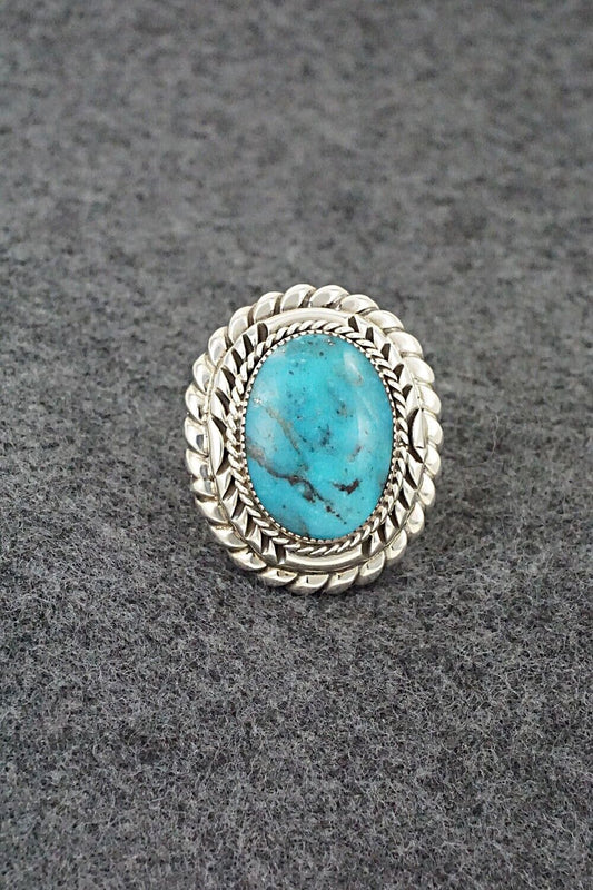 Turquoise & Sterling Silver Ring - Jerome Lee - Size 7.5