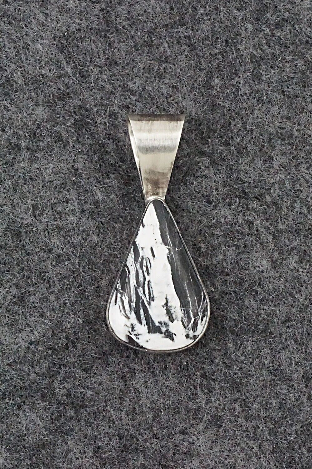 White Buffalo & Sterling Silver Pendant - Fred Guerro