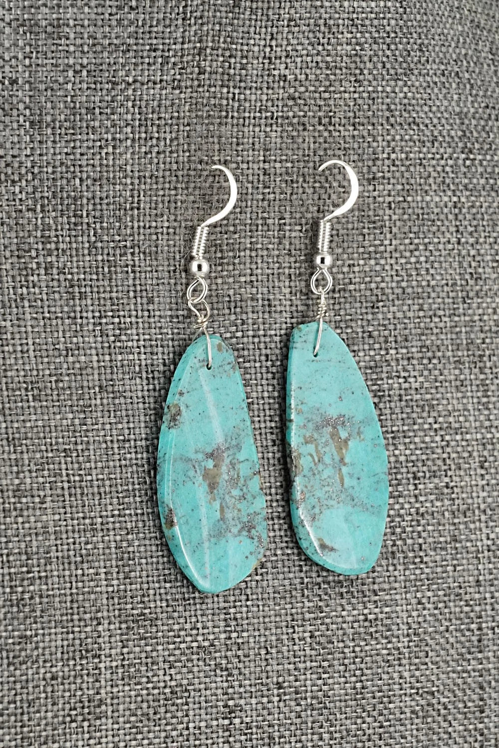 Turquoise & Sterling Silver Earrings - Louise Pete
