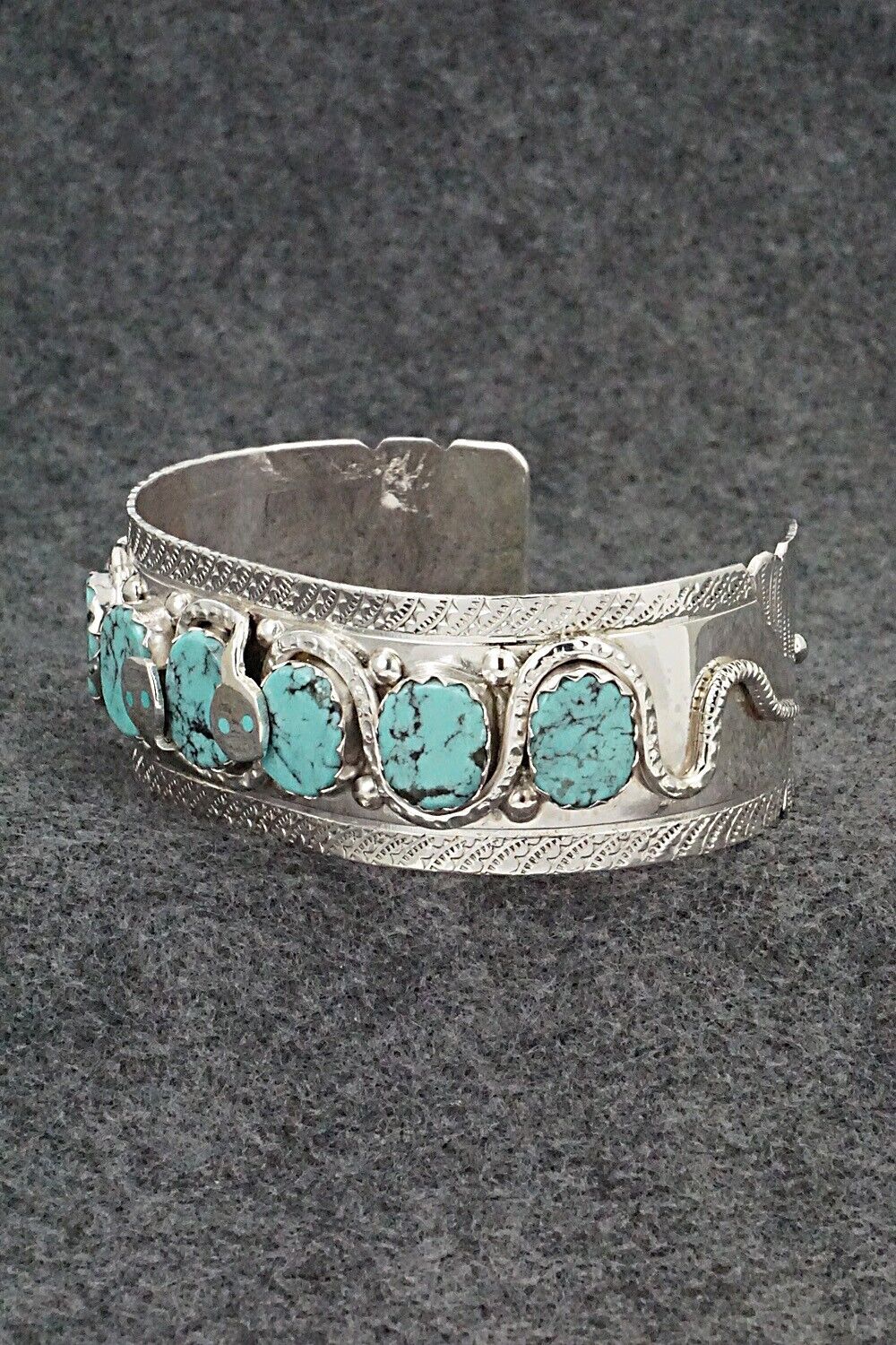 Turquoise & Sterling Silver Bracelet - Joy Calavaza