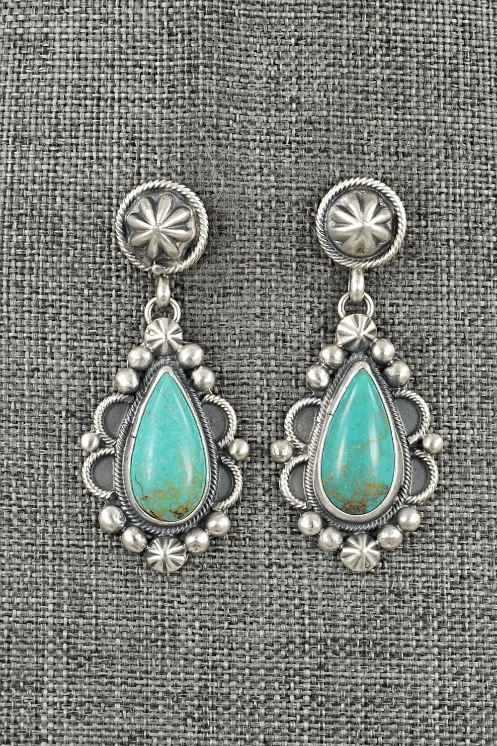 Turquoise & Sterling Silver Earrings - Darrin Livingston