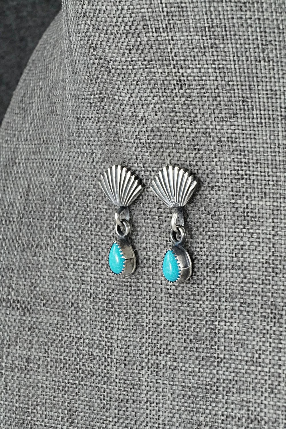 Turquoise & Sterling Silver Earrings - Marie Bahe