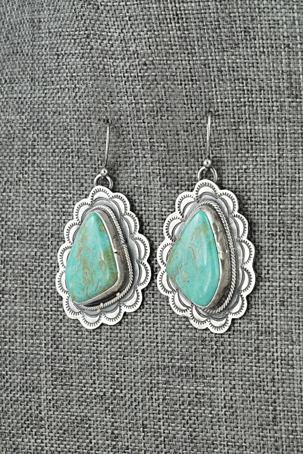 Turquoise & Sterling Silver Earrings - Bobby Johnson