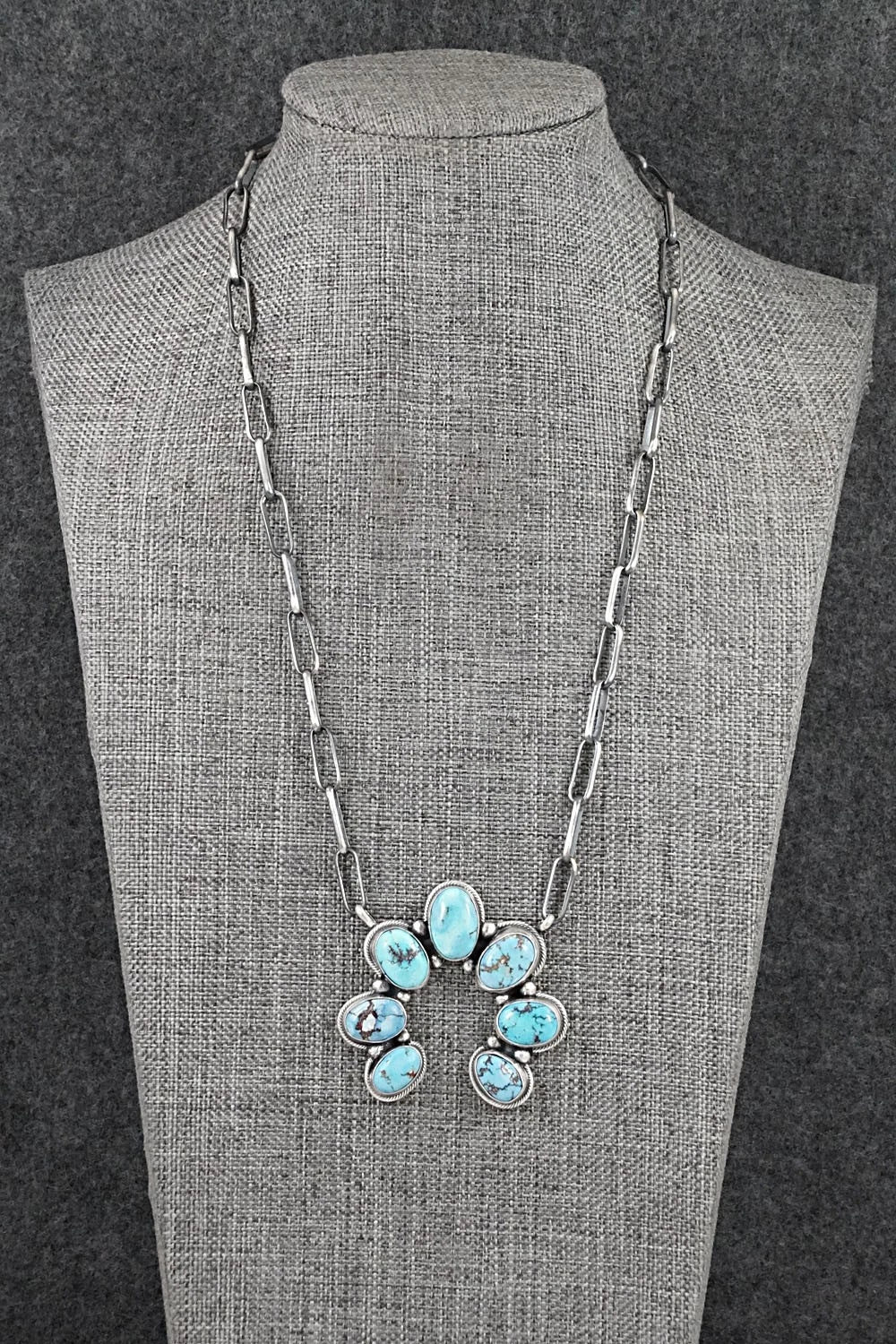 Turquoise & Sterling Silver Necklace - Darrin Livingston