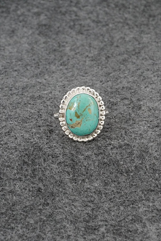 Turquoise & Sterling Silver Ring - Darius Arviso - Size 9.5