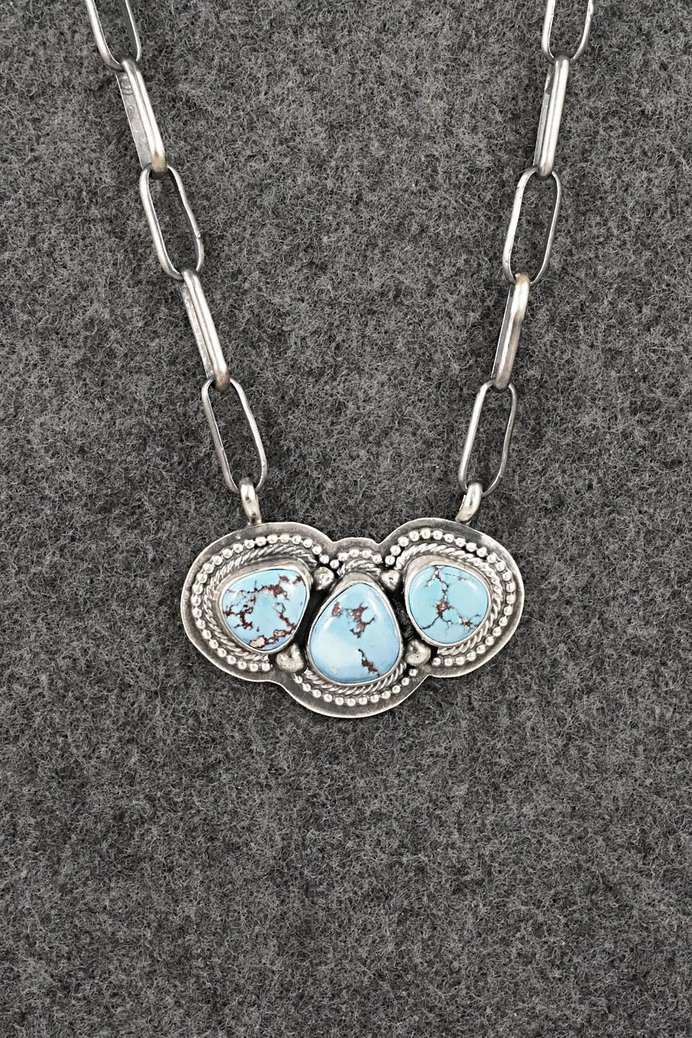 Turquoise & Sterling Silver Necklace - Darrin Livingston