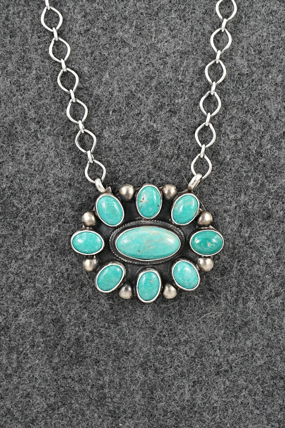 Turquoise & Sterling Silver Necklace - Kathleen Livingston
