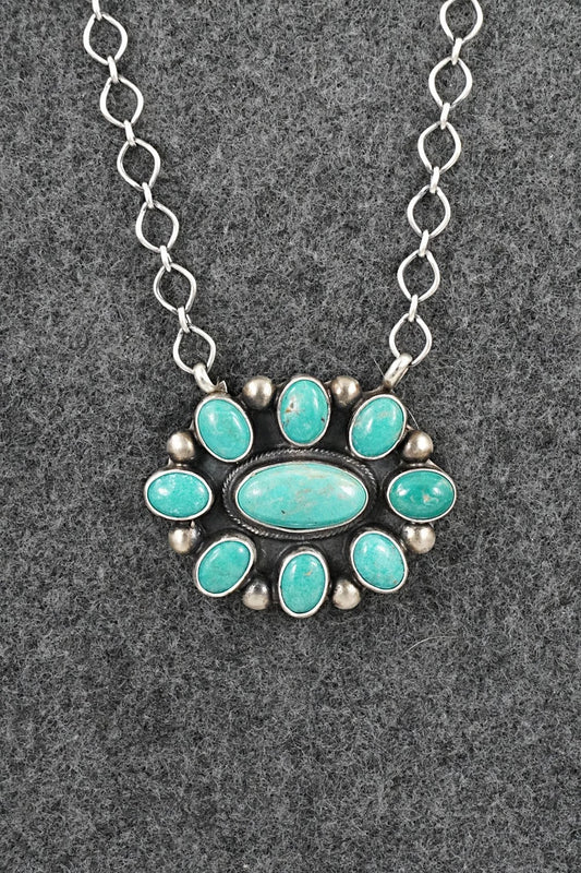 Turquoise & Sterling Silver Necklace - Kathleen Livingston