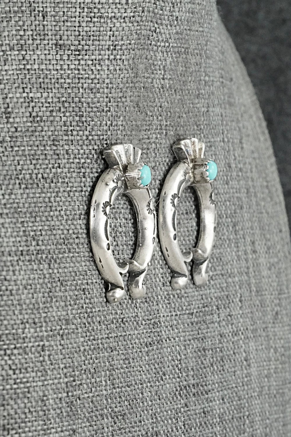 Turquoise & Sterling Silver Earrings - Adrienne Gordon