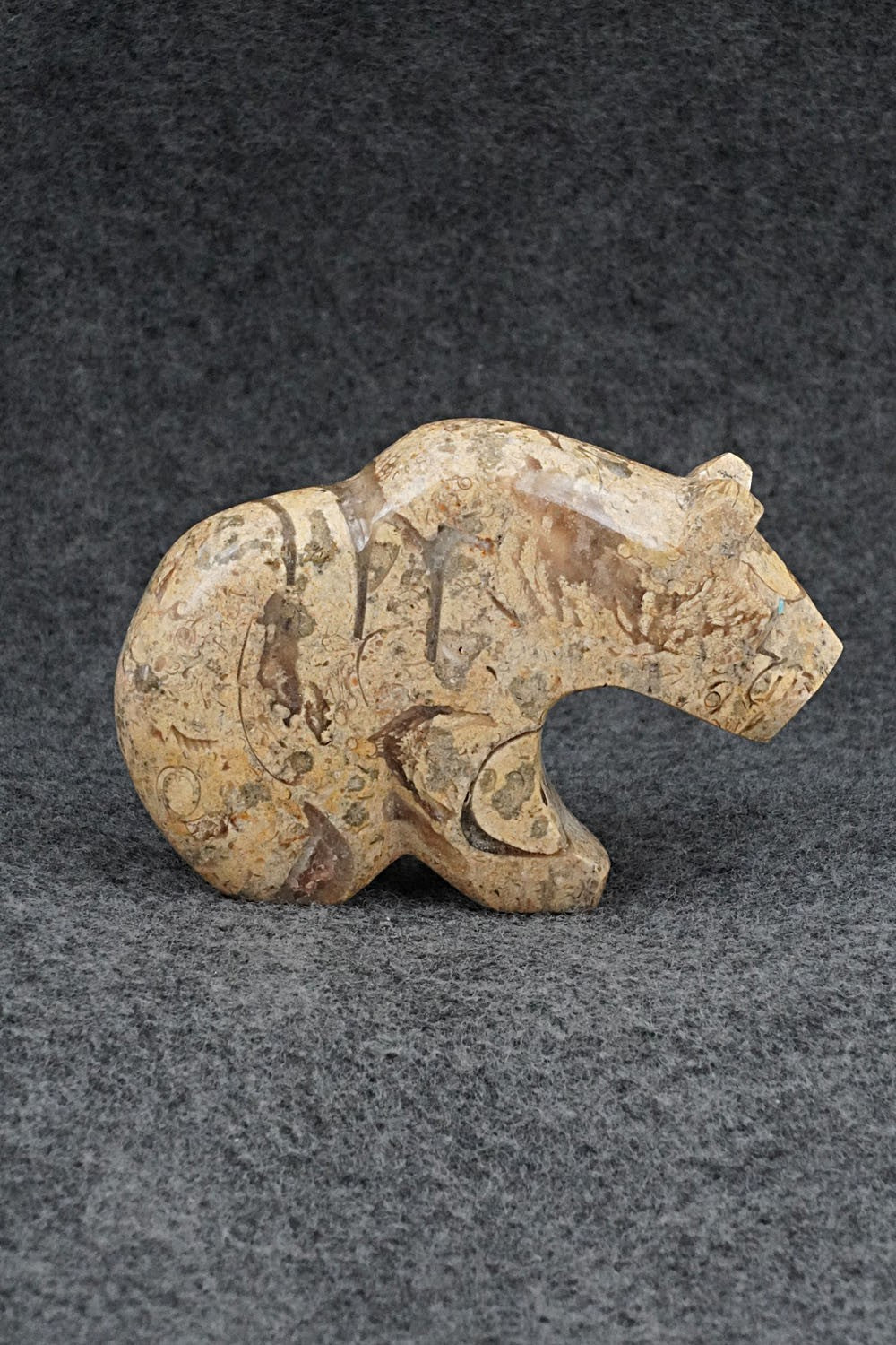 Bear Zuni Fetish Carving - Kenric Laiwakete