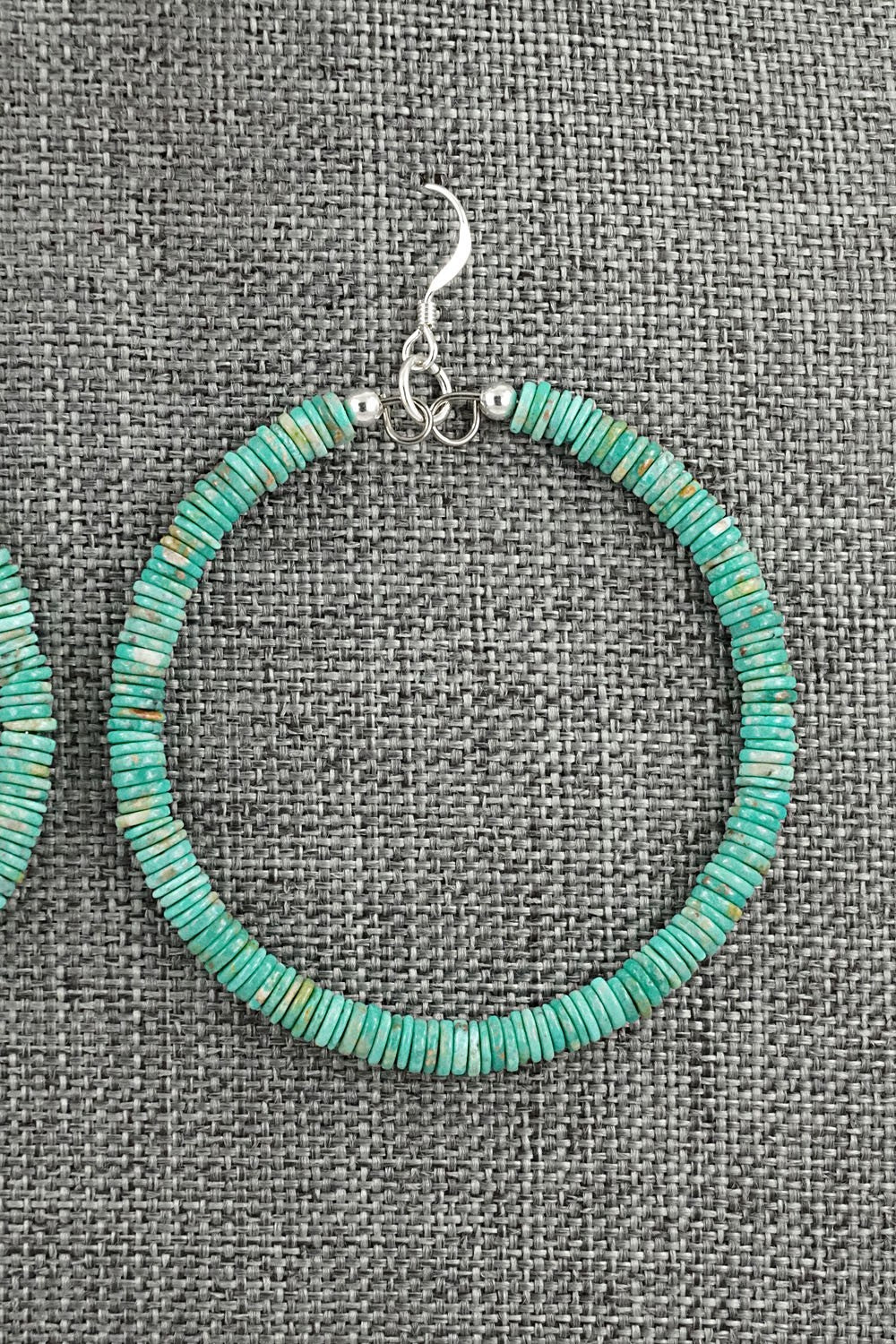 Turquoise & Sterling Silver Earrings - Doreen Jake