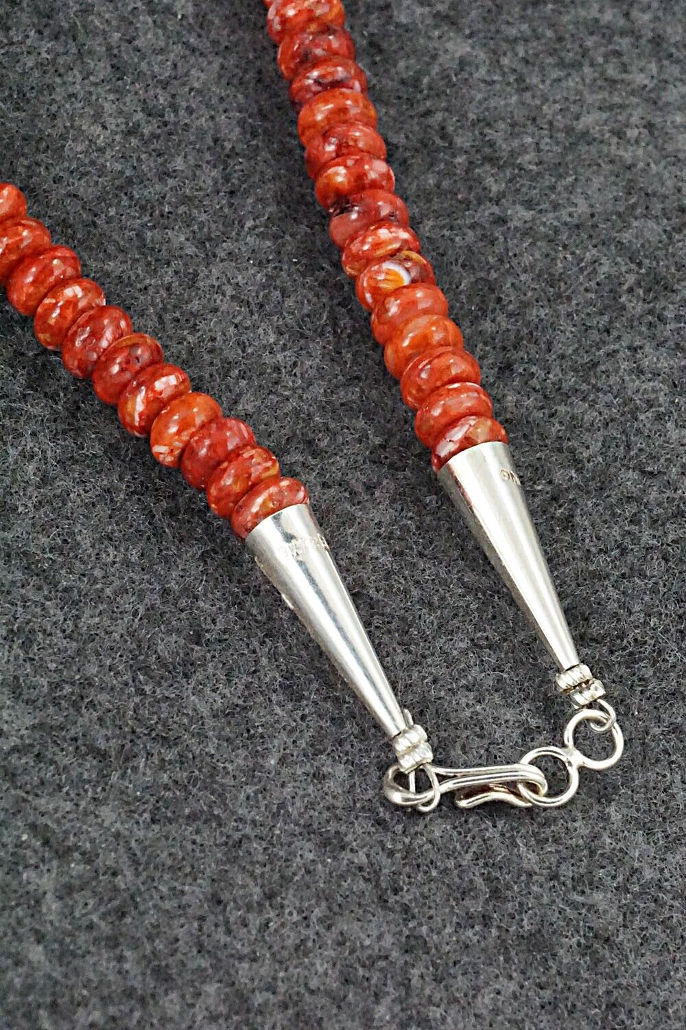 Spiny Oyster & Sterling Silver Necklace - Louise Joe