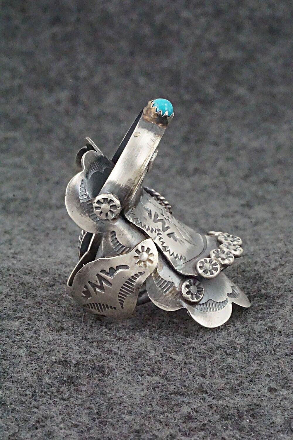 Turquoise and Sterling Silver Ring - Tim Yazzie - Size 9.25