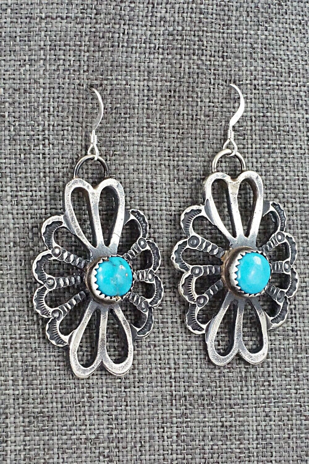 Turquoise & Sterling Silver Earrings - Eva & Linberg Billah