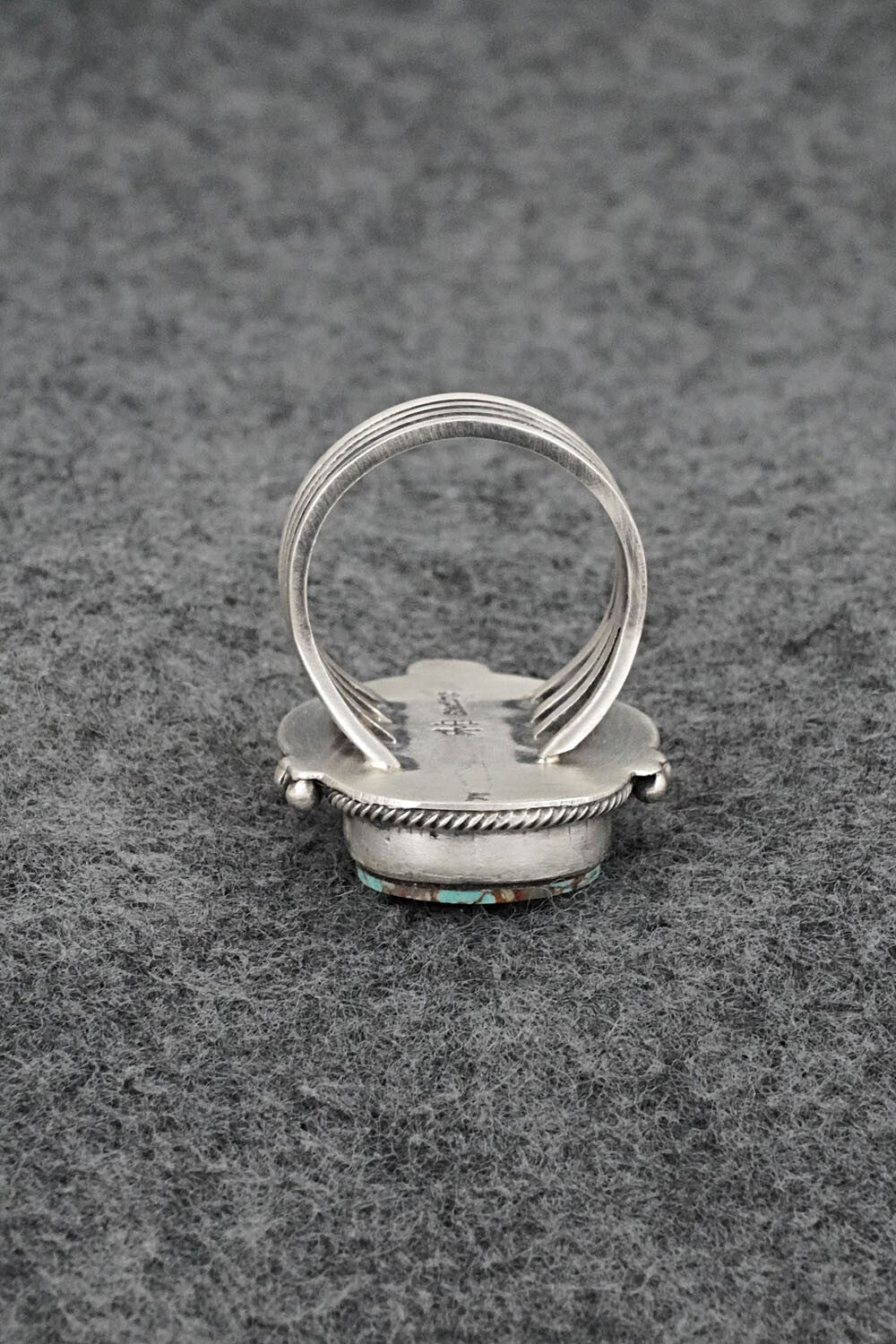 Turquoise & Sterling Silver Ring - Randy Billy - Size 8.5
