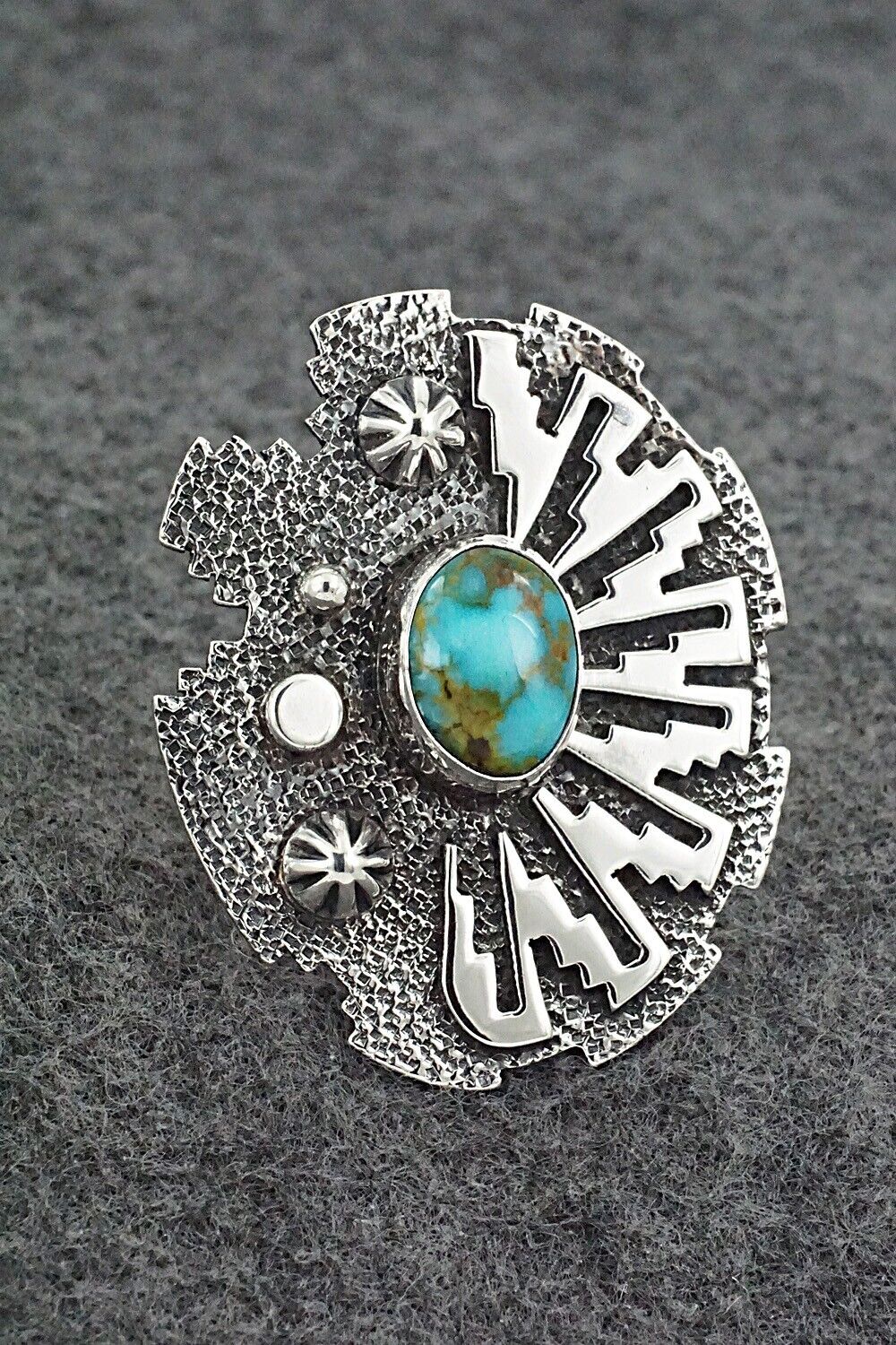 Turquoise & Sterling Silver Ring - Marita Benally - Size 10.5