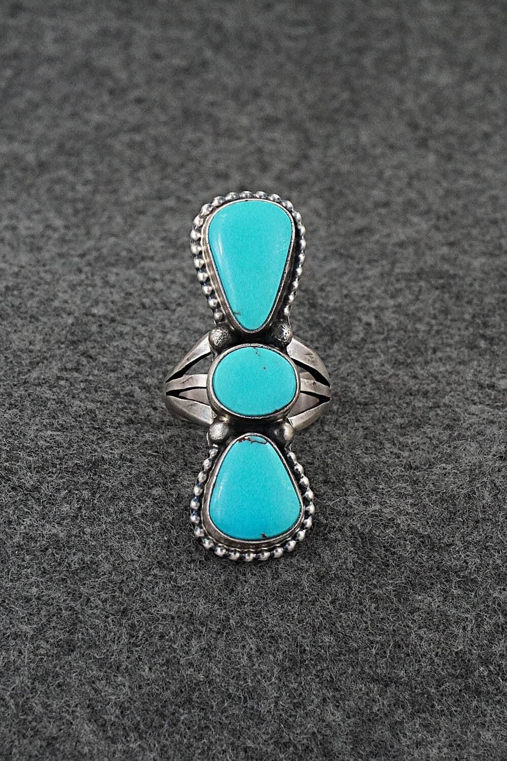 Turquoise & Sterling Silver Ring - Darrin Livingston - Size 7