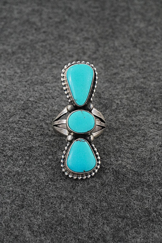 Turquoise & Sterling Silver Ring - Darrin Livingston - Size 7