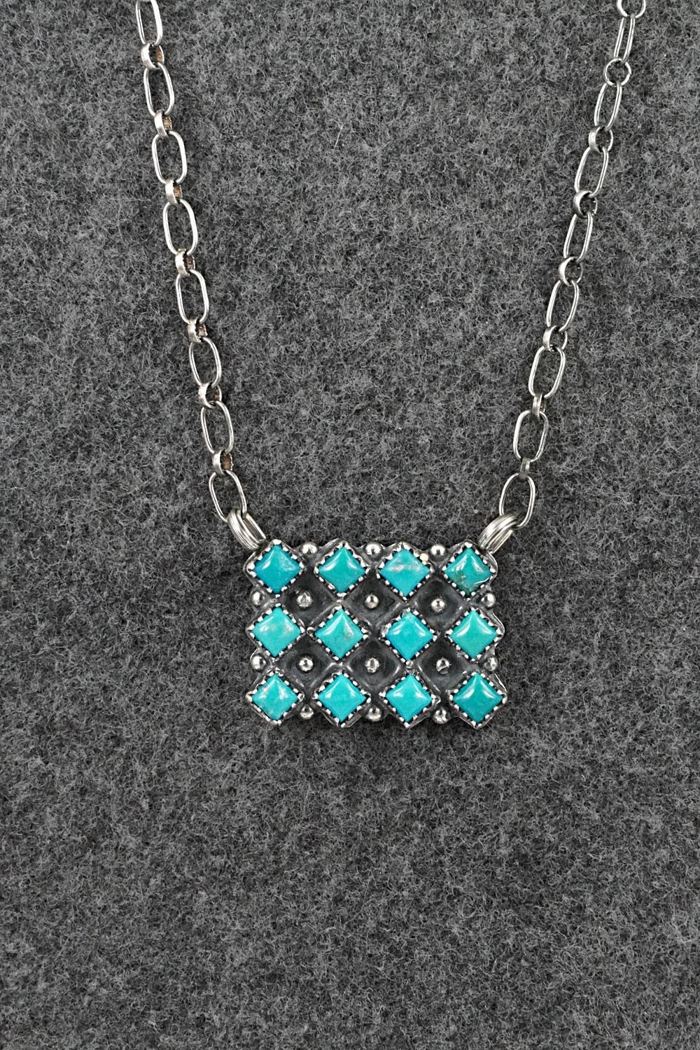 Turquoise & Sterling Silver Necklace - Melissa Anderson