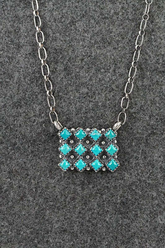 Turquoise & Sterling Silver Necklace - Melissa Anderson