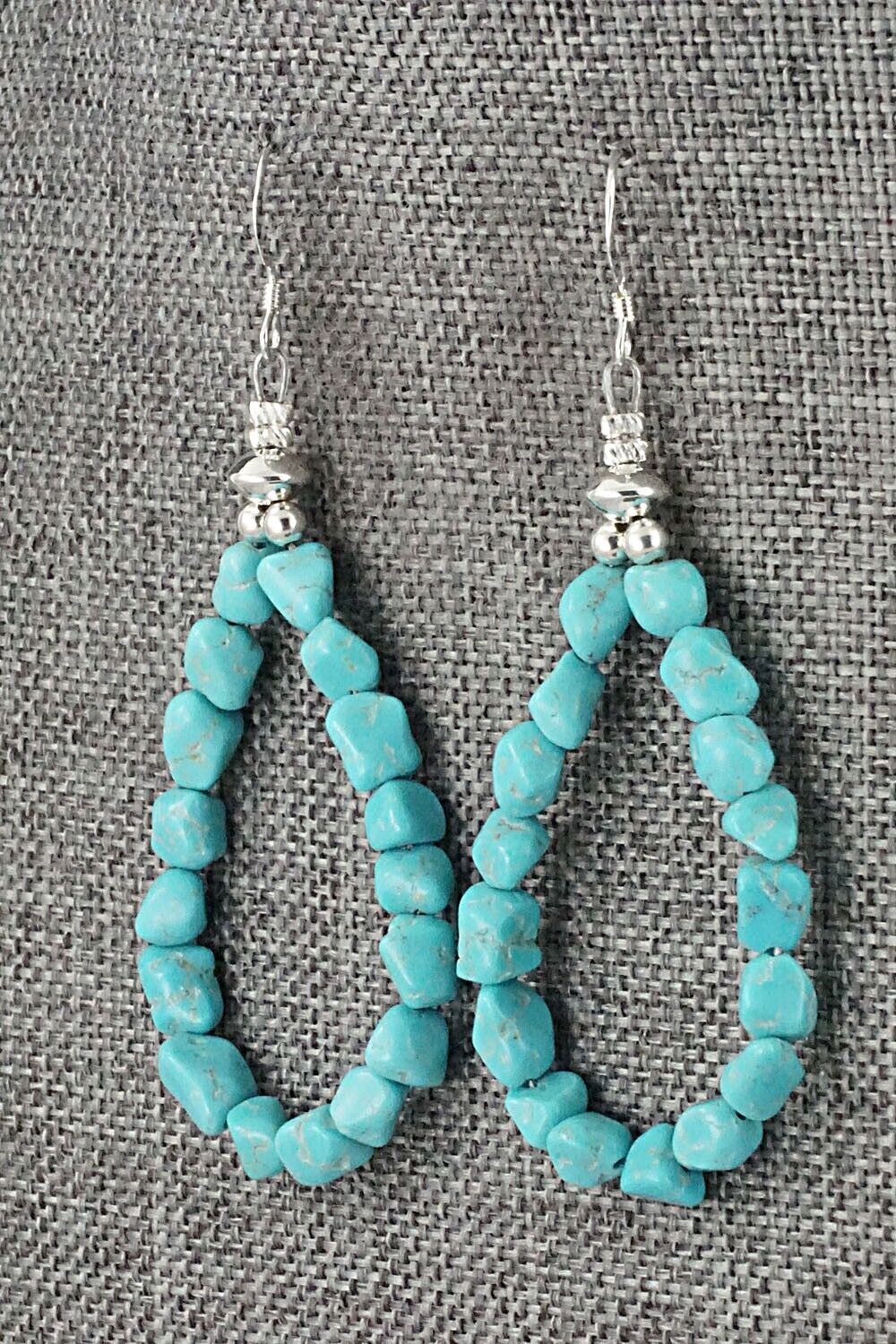 Turquoise & Sterling Silver Earrings - Louise Joe