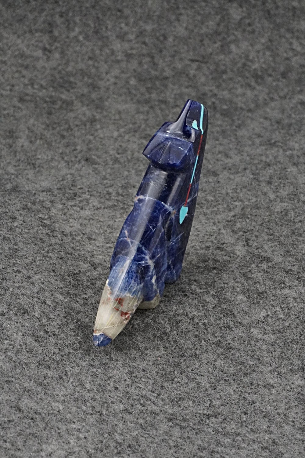 Wolf Zuni Fetish Carving - Kenric Laiwakete