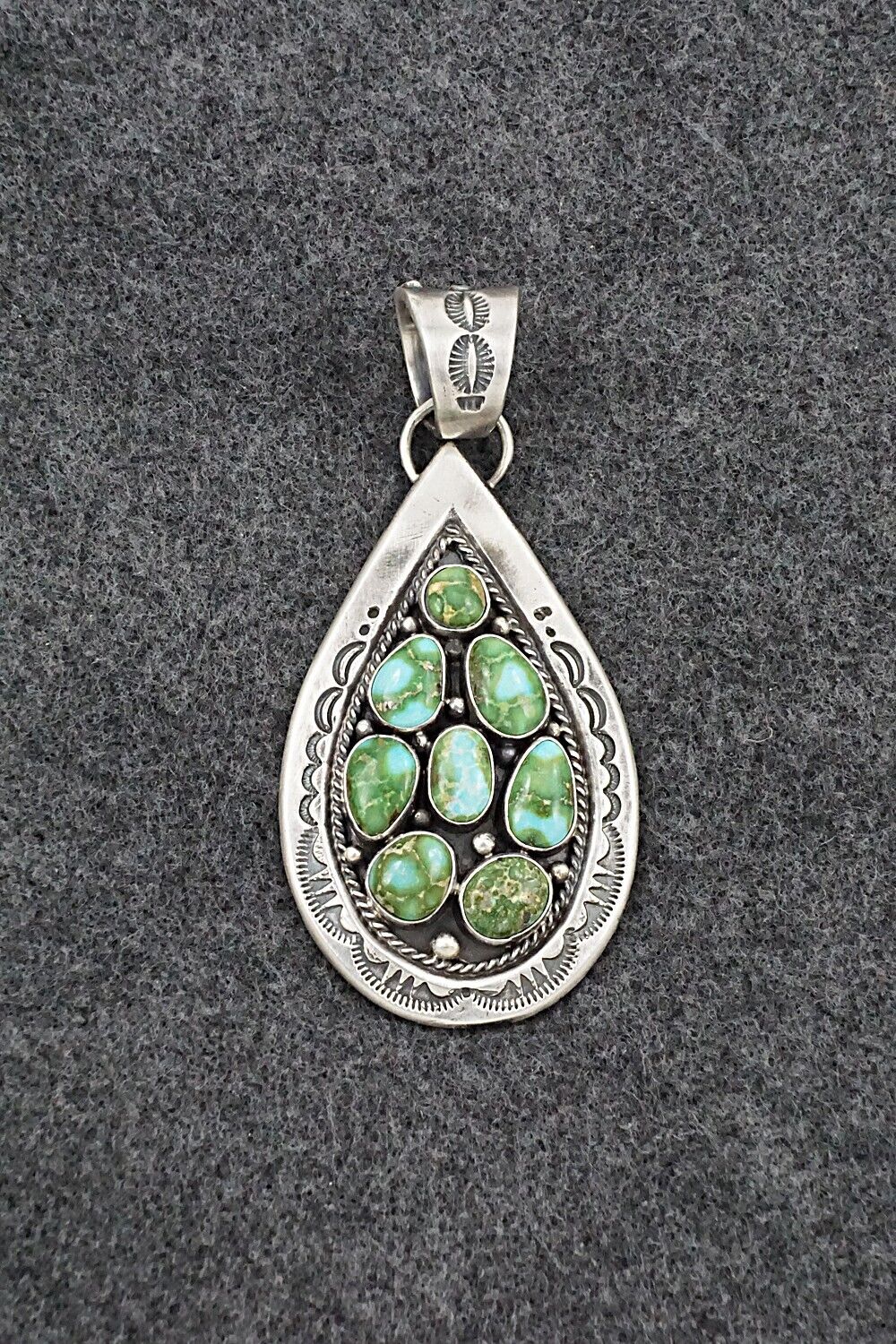 Turquoise & Sterling Silver Pendant - Samuel Yellowhair