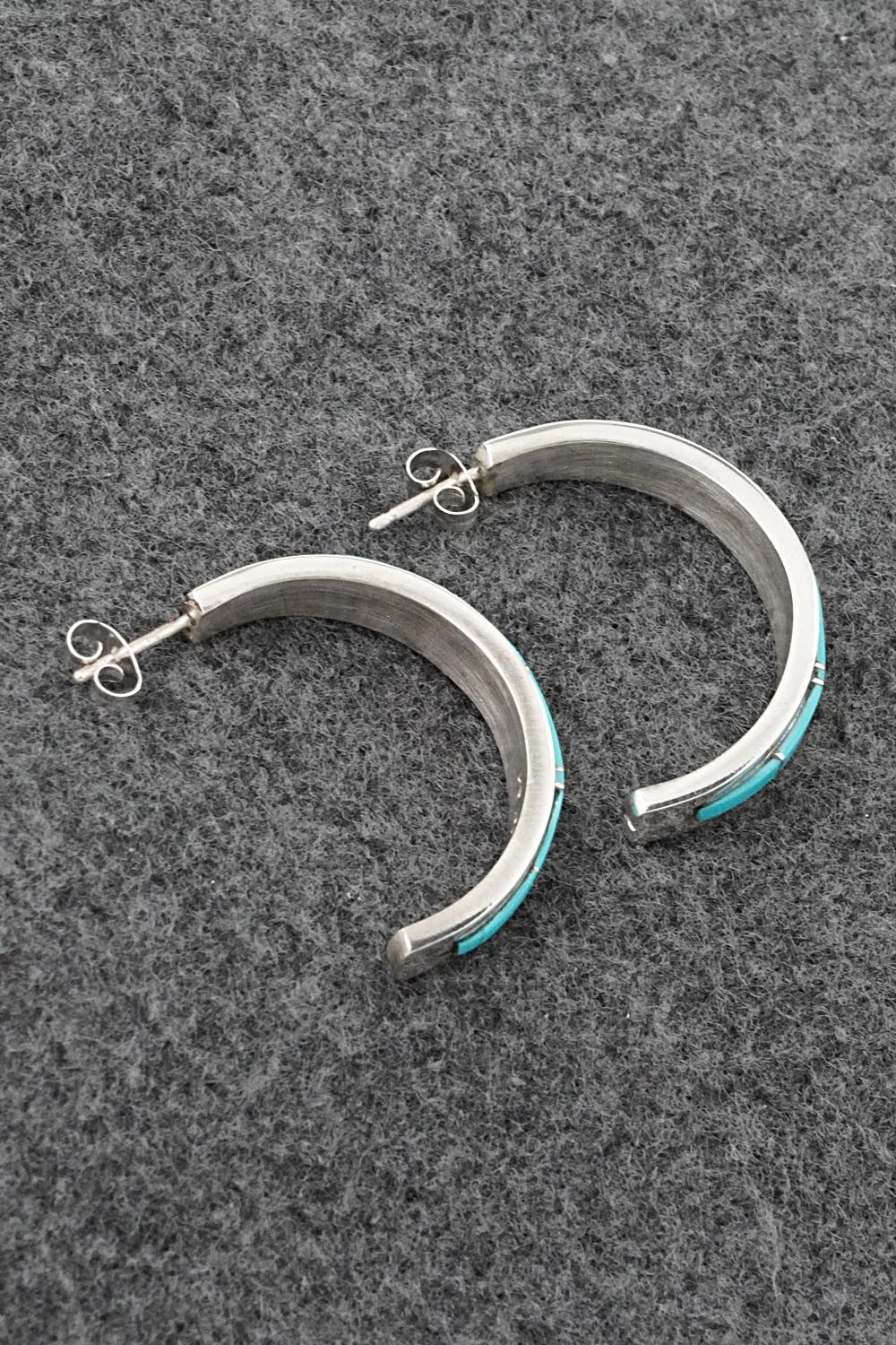 Turquoise & Sterling Silver Earrings - Wilbert Muskett Jr.