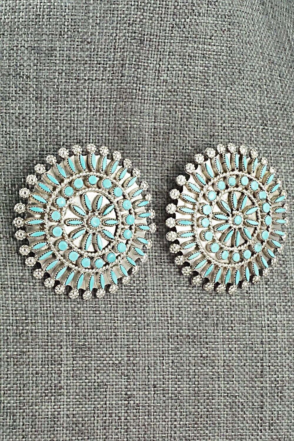 Turquoise & Sterling Silver Earrings - Merlinda Chavez