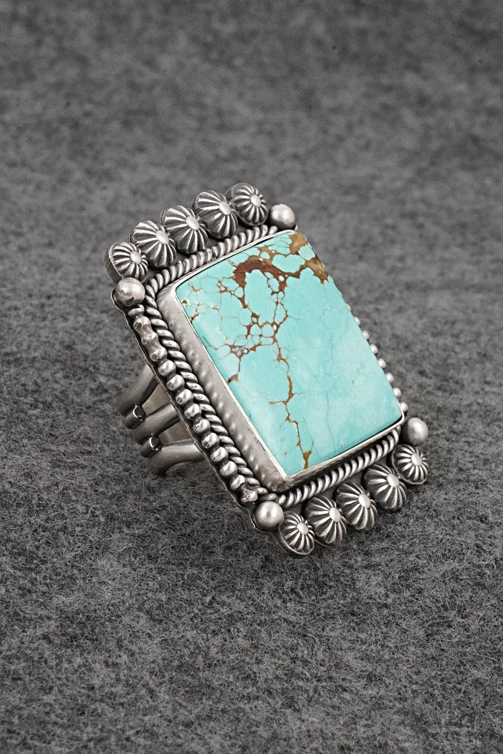 Turquoise & Sterling Silver Ring - Michael Calladitto - Size 8