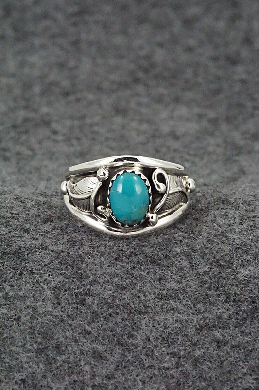 Turquoise & Sterling Silver Ring - Harris Largo - Size 6.5