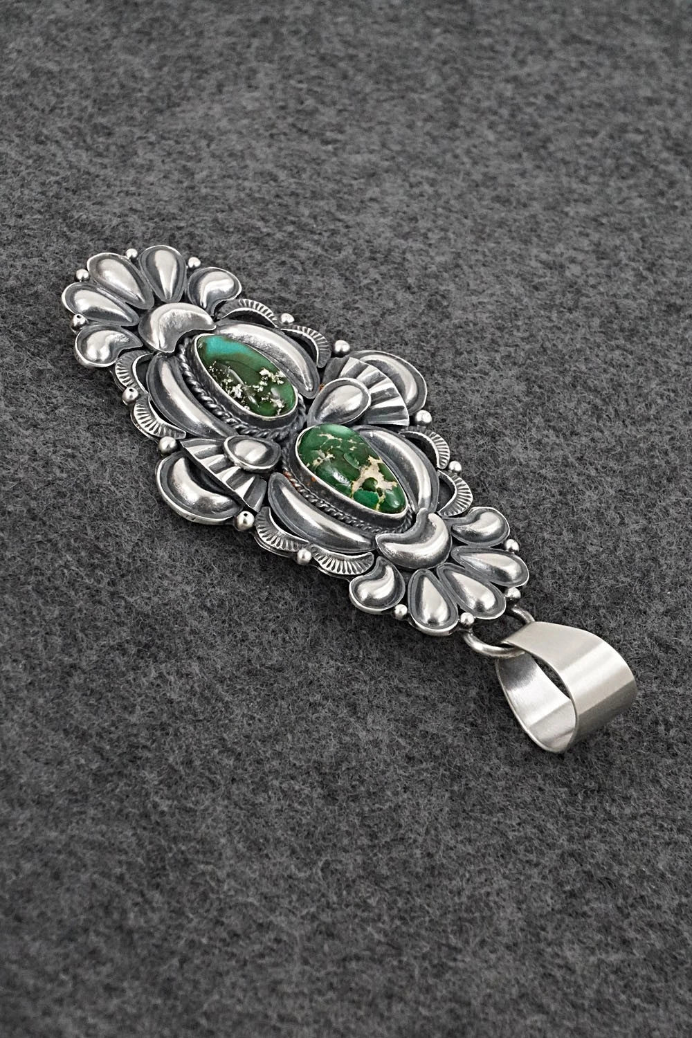 Turquoise and Sterling Silver Pendant - Derrick Gordon