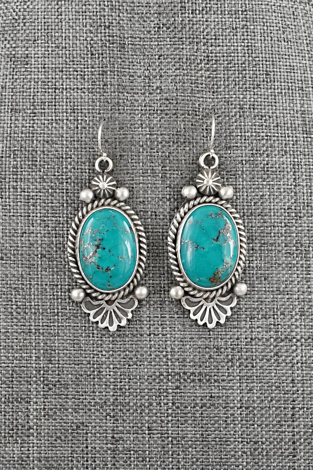 Turquoise & Sterling Silver Earrings - Michael Calladitto